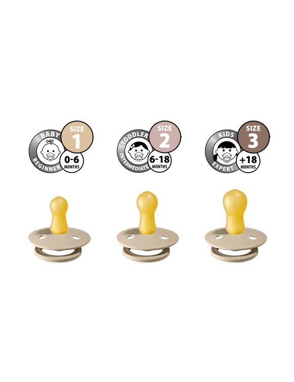 BIBS pacifier s. 2 natural latex choose color