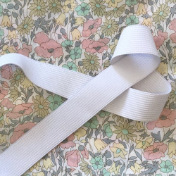 Elastic white 2 cm wide