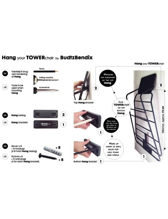 TOWERchair ophæng, sort/hvid TOWERchair ophæng, sort/hvid
