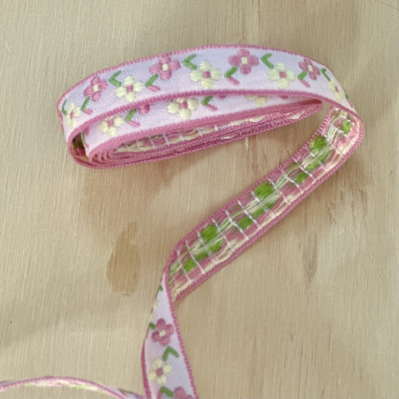 Embroidered webbing 1,2 cm...