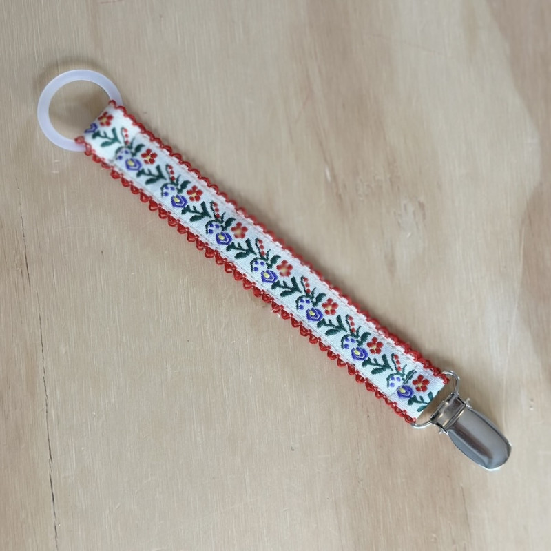 Pacifier Clip embroidered...