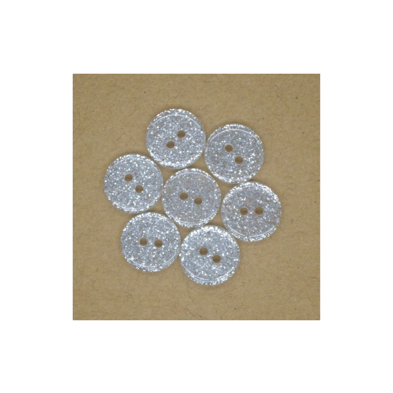 Button with glitter 13 mm