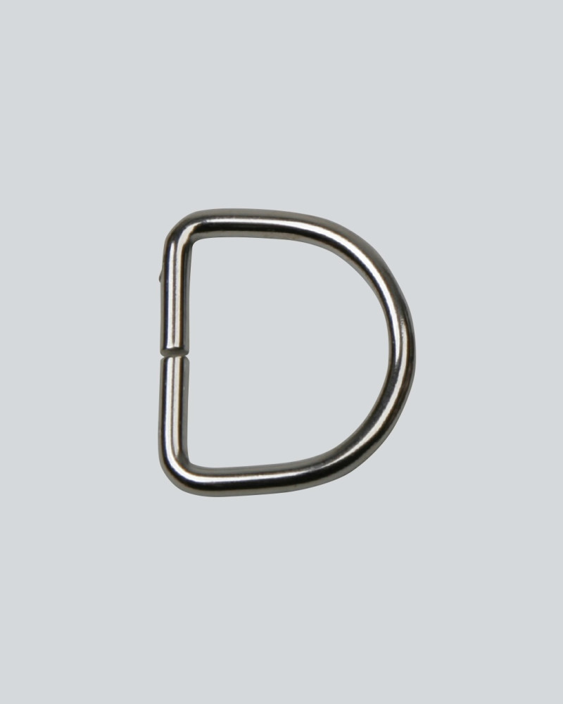 D-ring 25 mm. - sølv metal