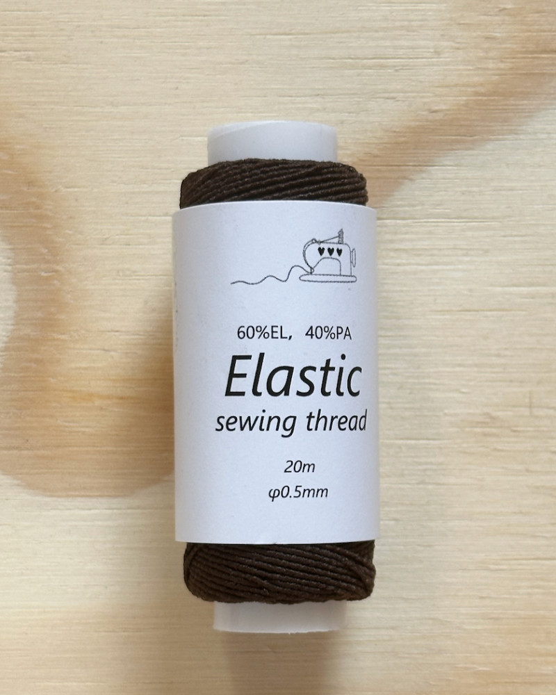 Elastic thread - brown