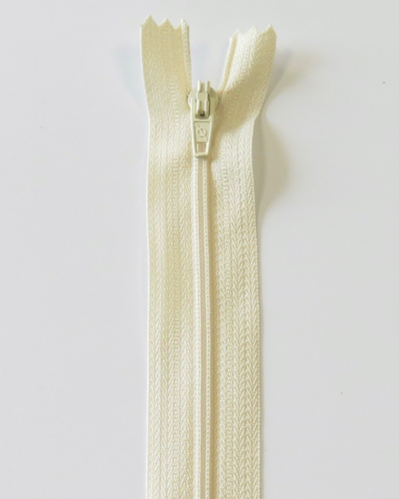 Zipper closed-end 35 cm - ecru