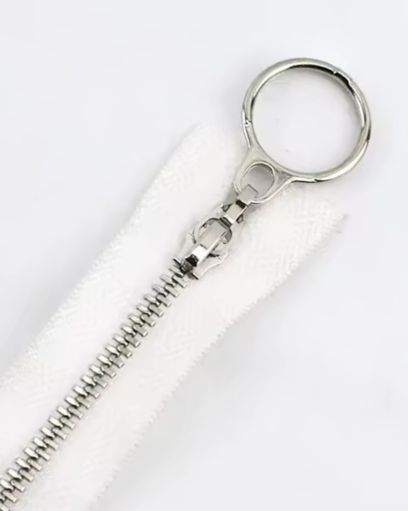 Zipper with ring closed-end...