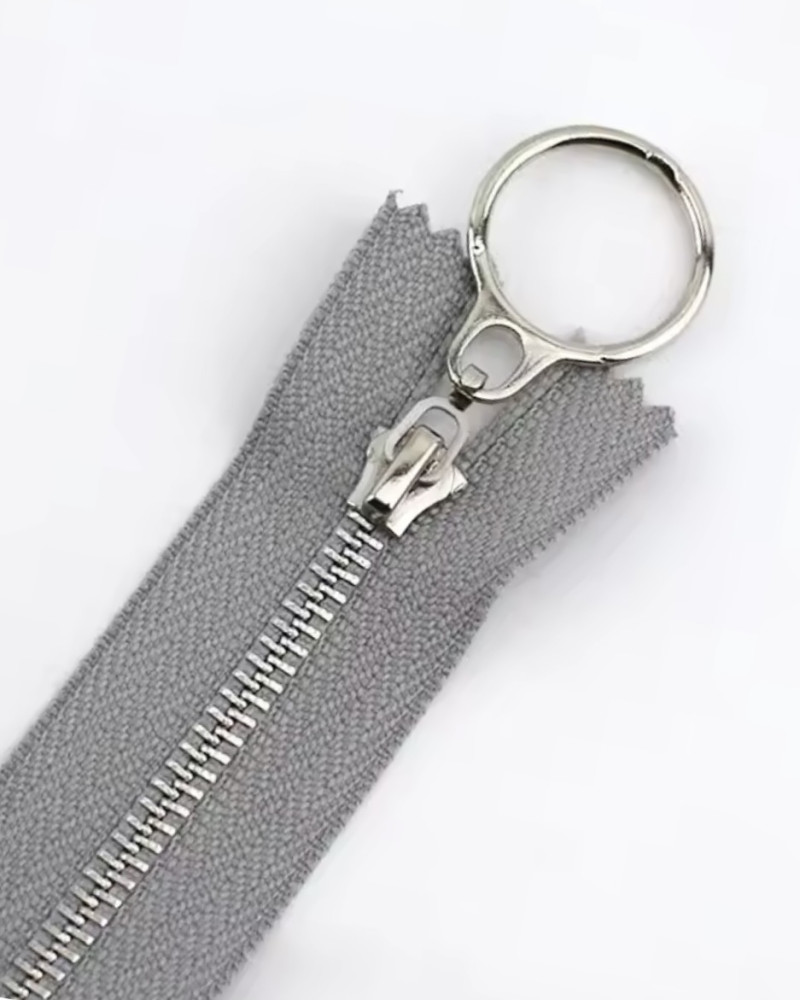 Zipper with ring closed-end...