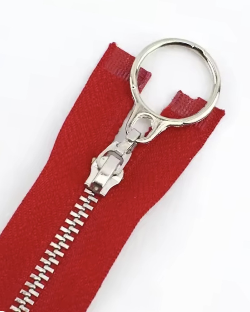 Zipper with ring closed-end...