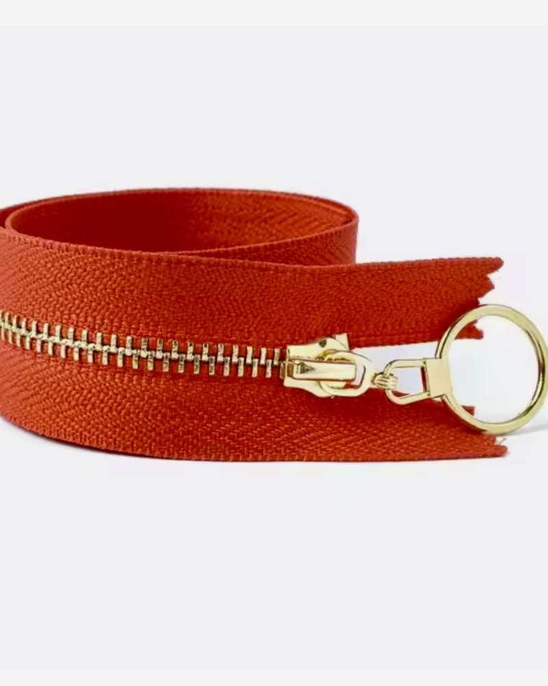 Zipper with "gold" ring...