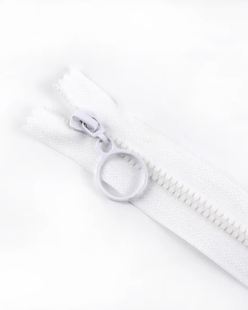 Zipper closed-end - hvid 25 cm