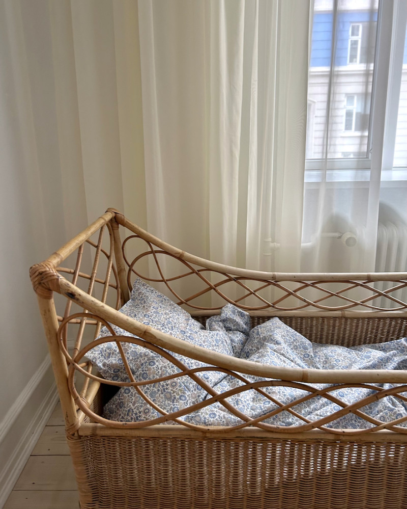 Baby bedlinen with Liberty...
