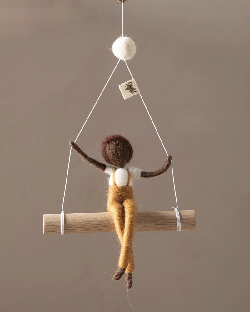 Hand made baby mobile on a...