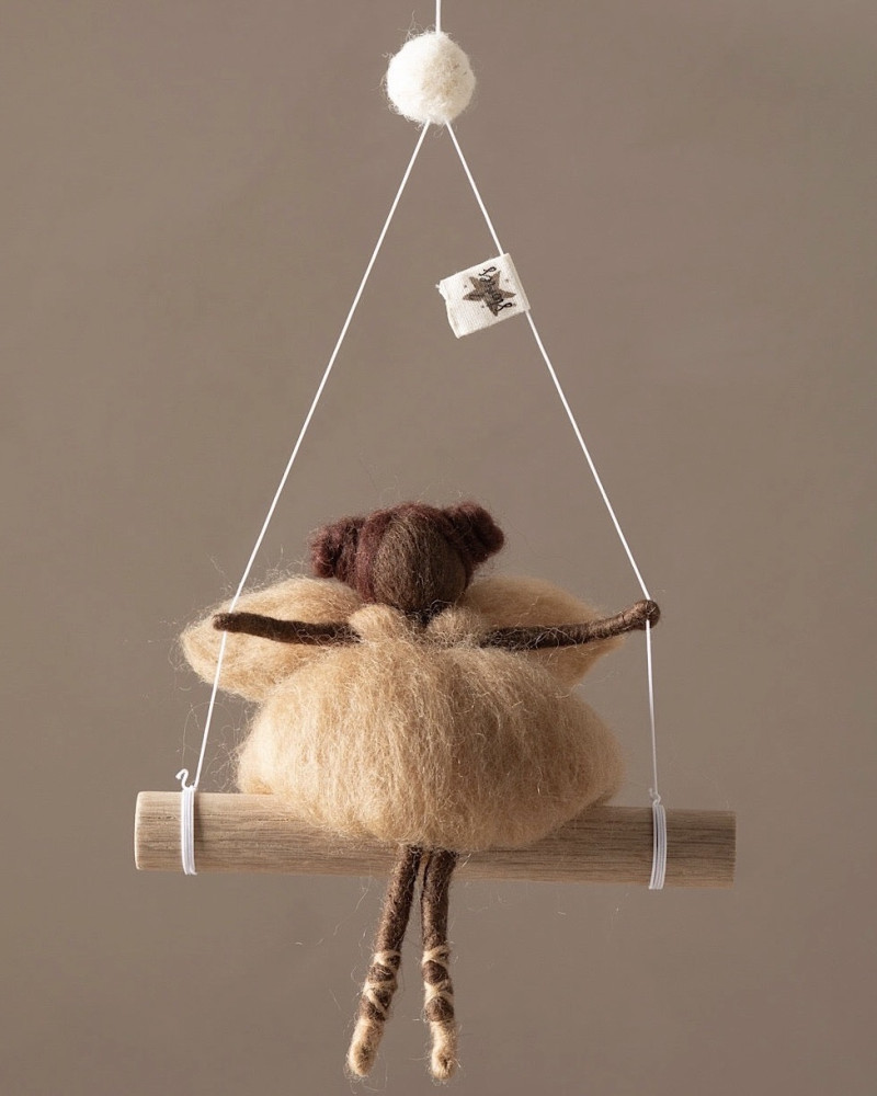 Hand made baby mobile on a...