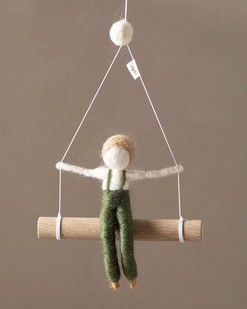 Hand made baby mobile on a...