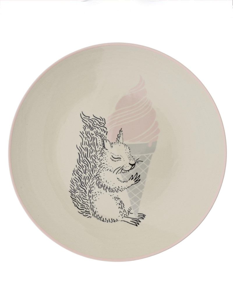 Plate stoneware "Nanna" - rosa