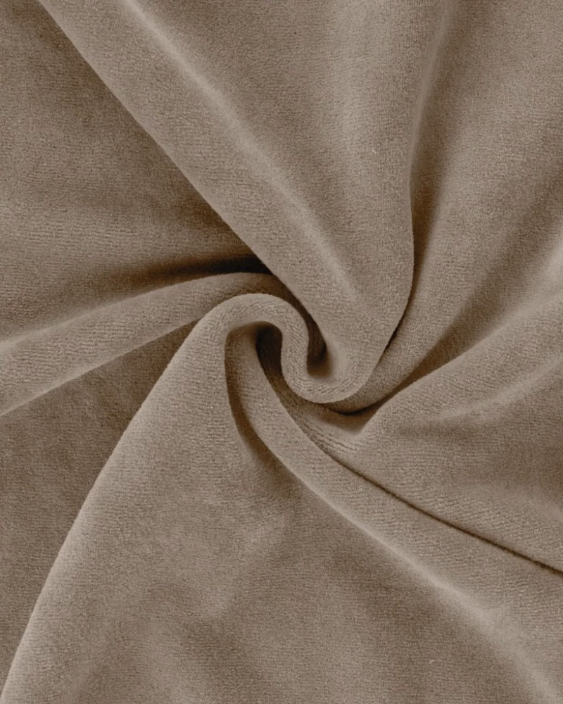 Velour metervare - taupe