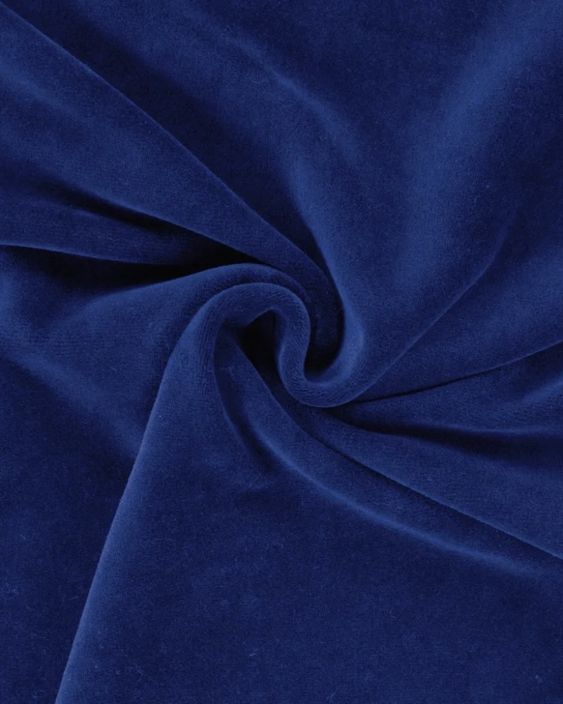 Velour metervare - blå