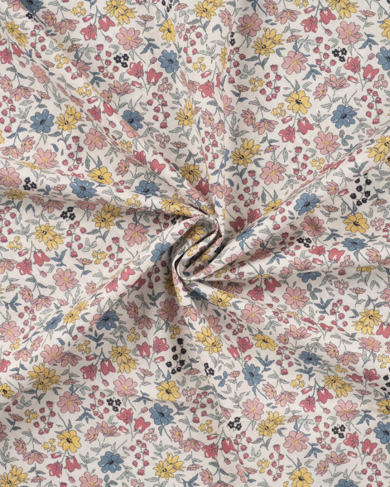 Cotton voile with flower...