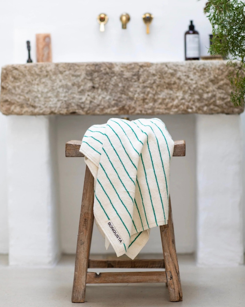 Striped bath sheet towel...