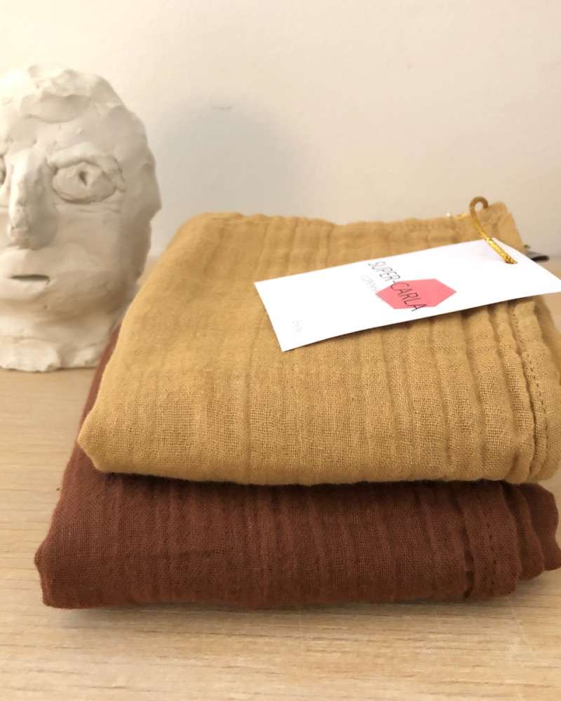 Soft muslin cloths - cinnamon
