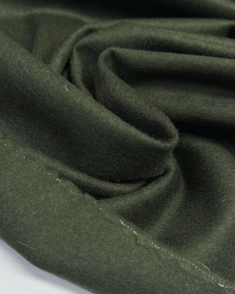 Deadstock uld twill - grøn