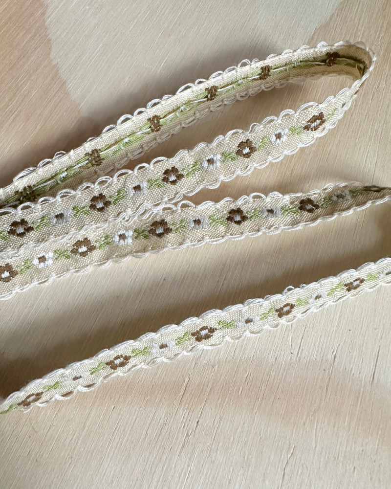 Embroidered webbing 1,2 cm...