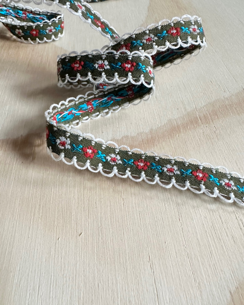 Embroidered webbing 1,2 cm...