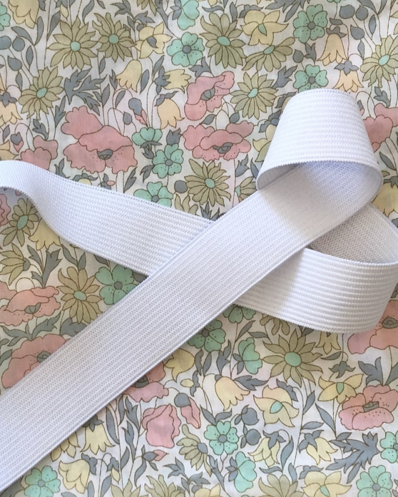 Elastik til linning hvid -...