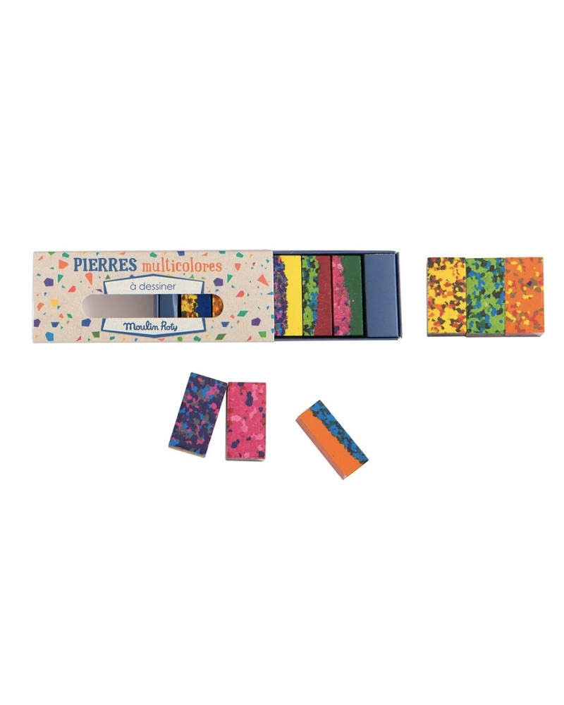 Æske med 6 multifarvede...