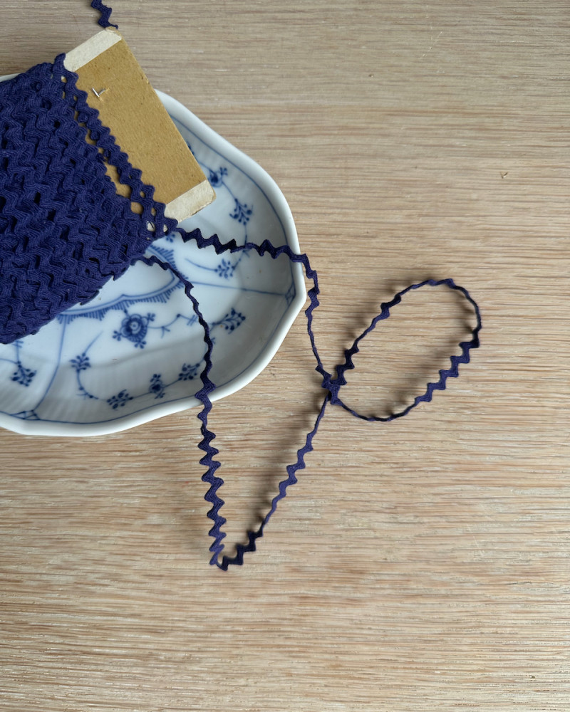 Zig zag webbing 0,6 cm - blue