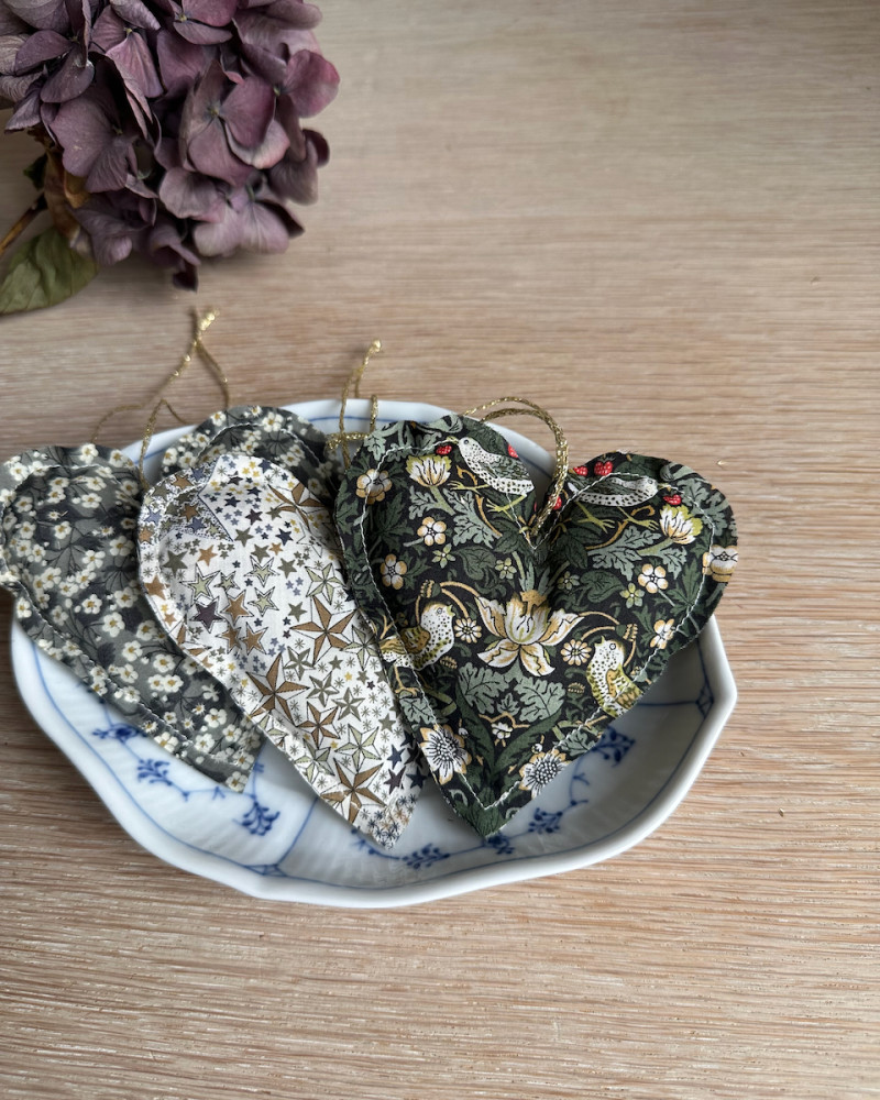 Julepynt 3 stk. hjerte i...