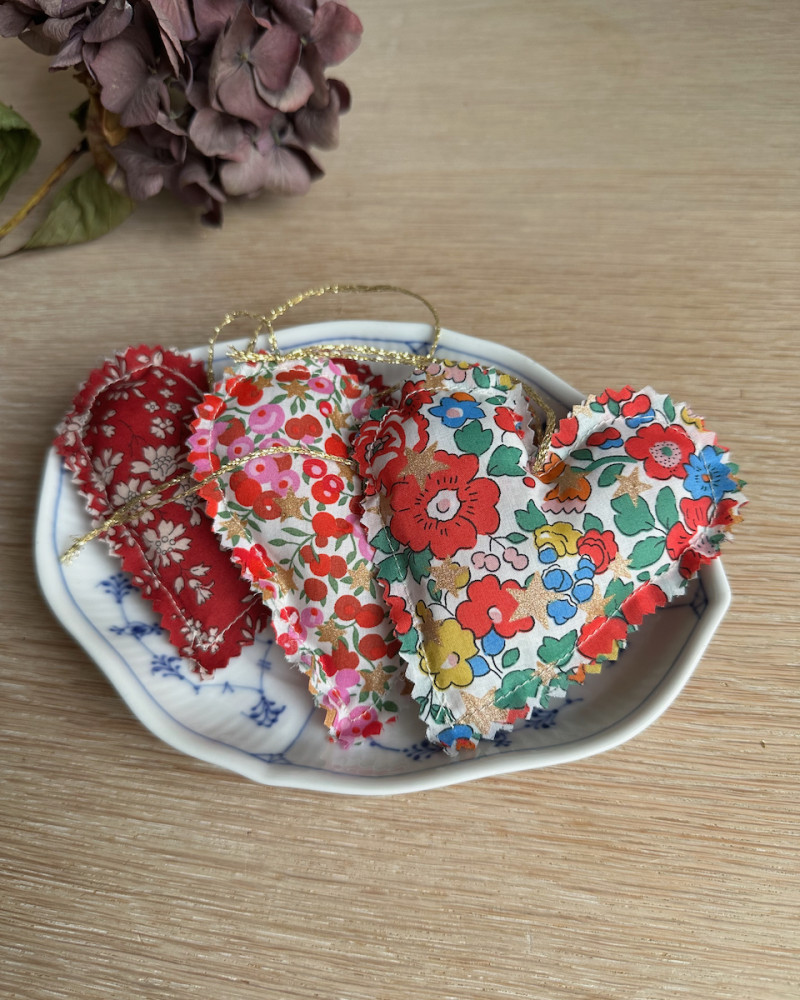 Julepynt 3 stk. hjerte i...