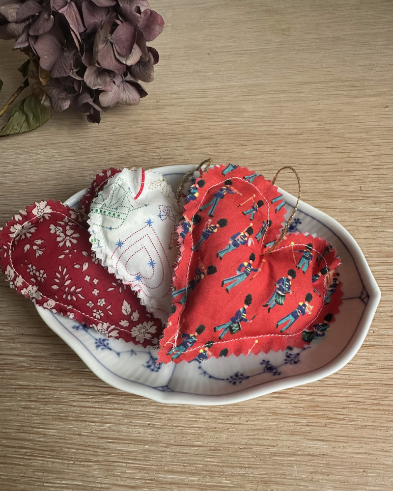 Julepynt 3 stk. hjerte i...