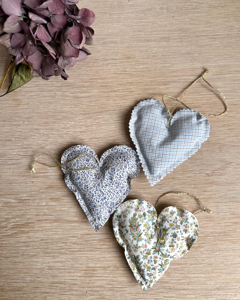 Julepynt 3 stk. hjerte i...