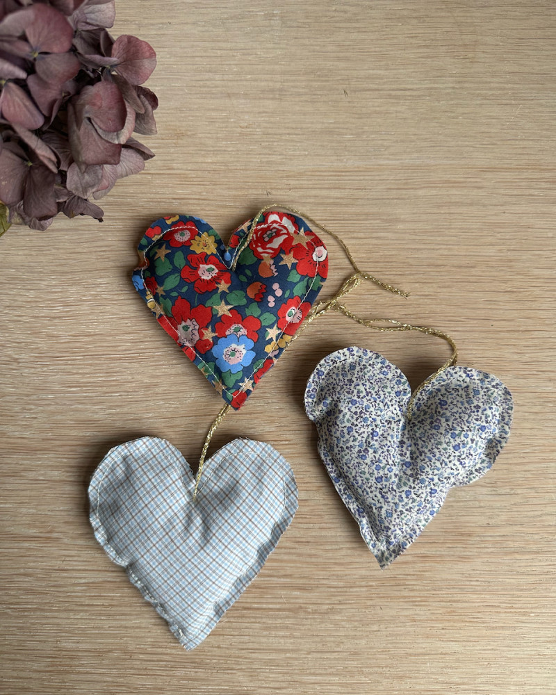 Julepynt 3 stk. hjerte i...