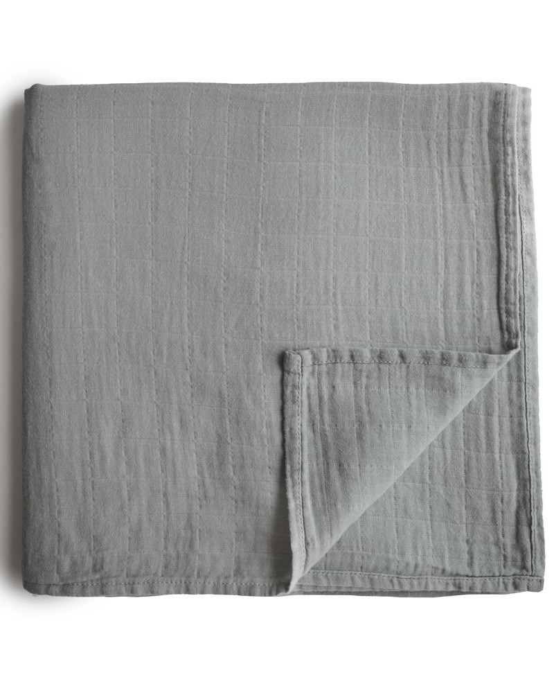 Stort svøb Mushie - grå