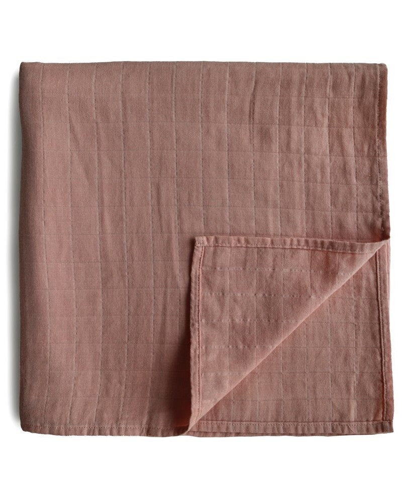 Stort svøb Mushie - cedar