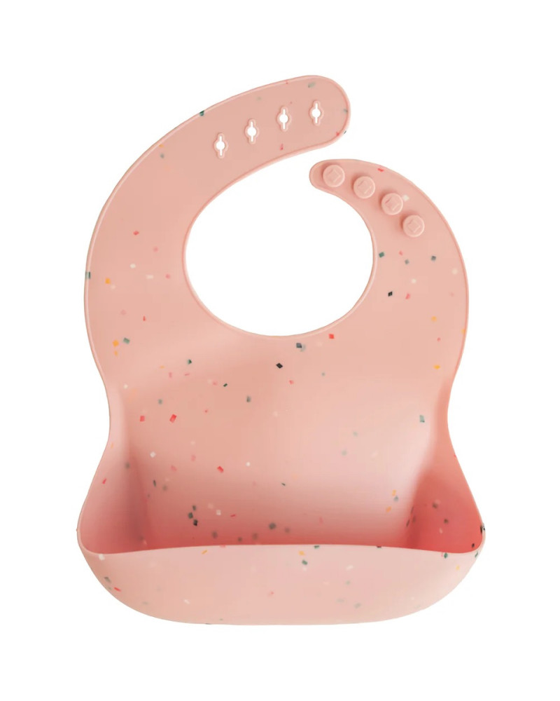 Silicone bib Mushie - pink...
