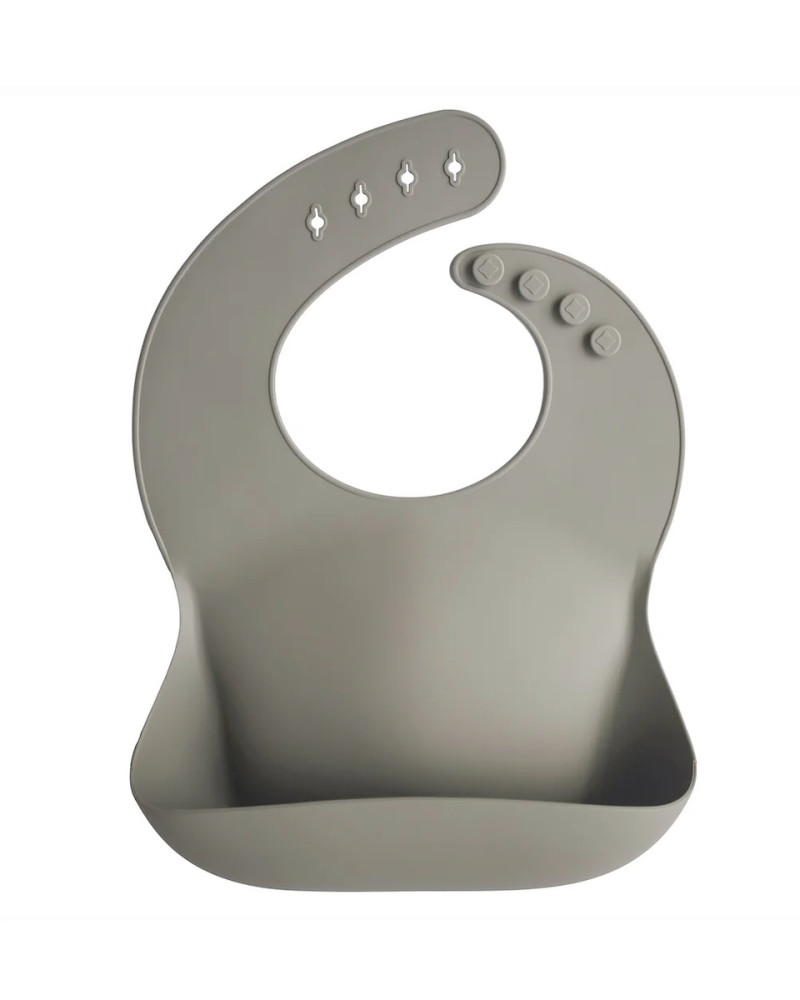 Silicone bib Mushie - sage