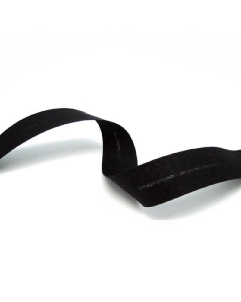 Bias tape 2 cm cotton - black