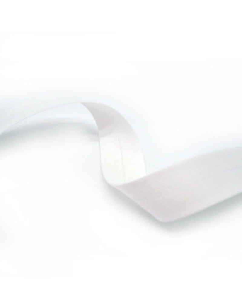 Bias tape 2 cm cotton - white