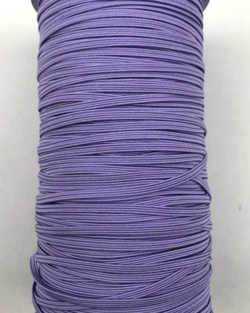 Farvet elastik flad 3 mm -...