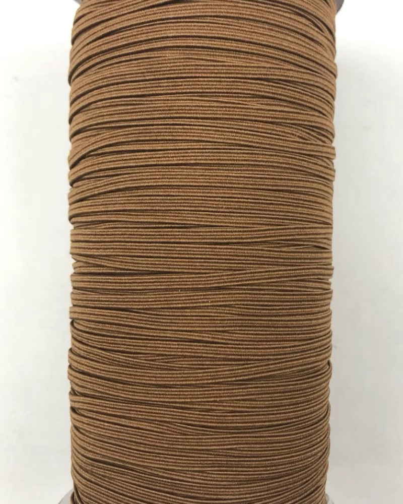 Farvet elastik flad 3 mm -...