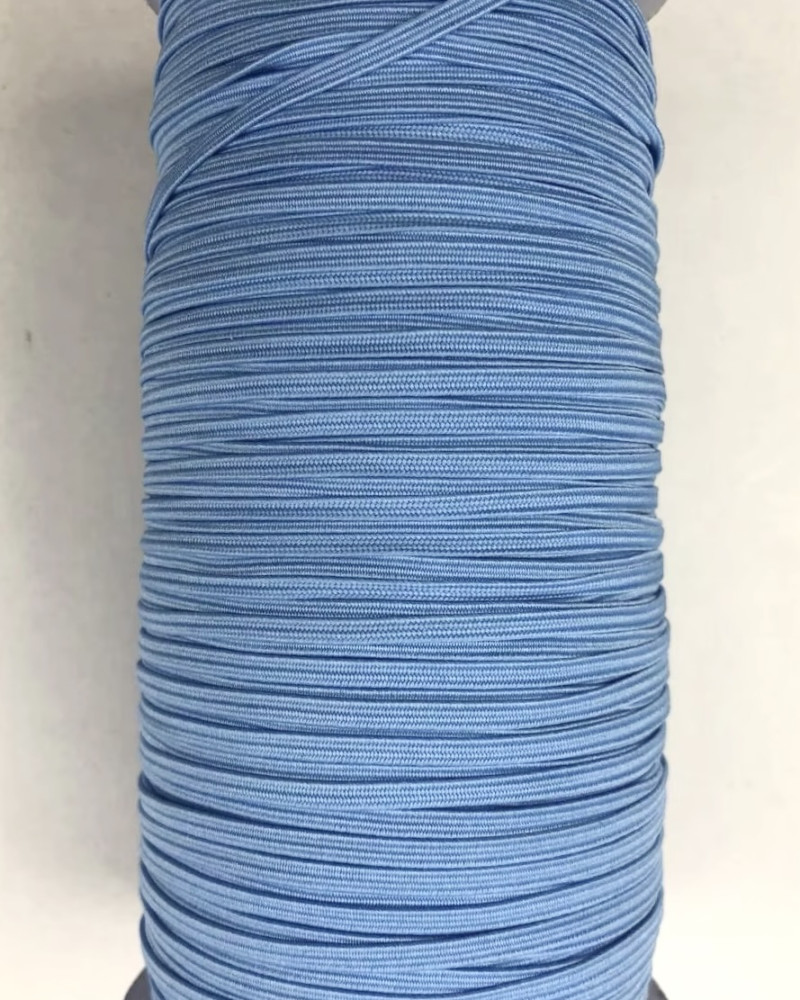 Farvet elastik flad 3 mm -...