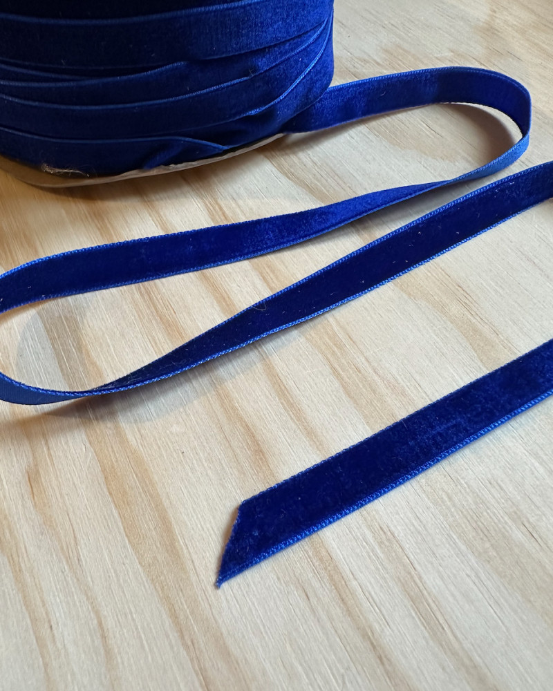 Velourbånd 1 cm bred -...