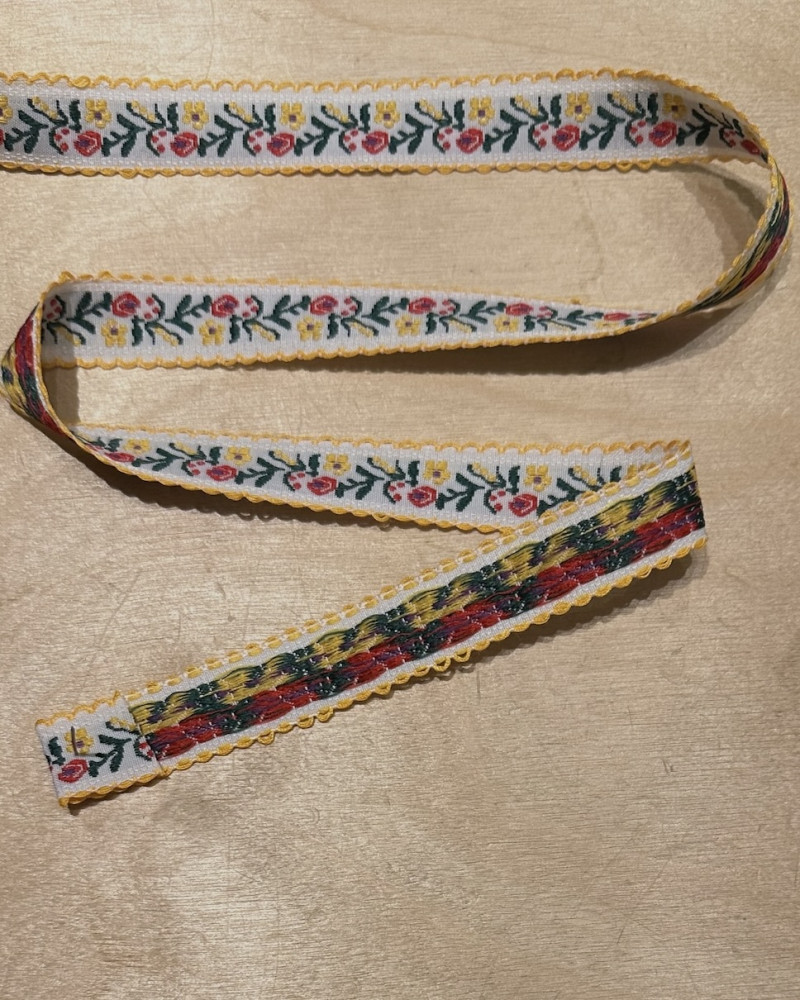 Broderet bånd 2 cm -...