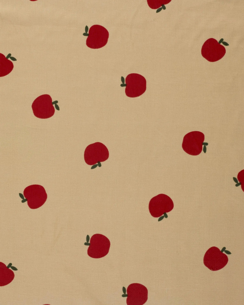 Corduroy fabric 21W - apples