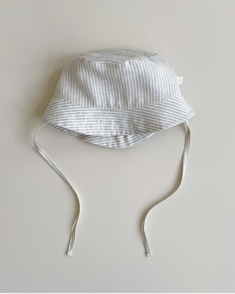 Sun hat organic linen Leo -...