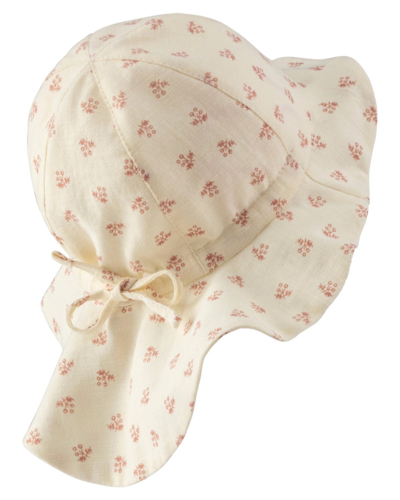 Sun hat floral with neck...