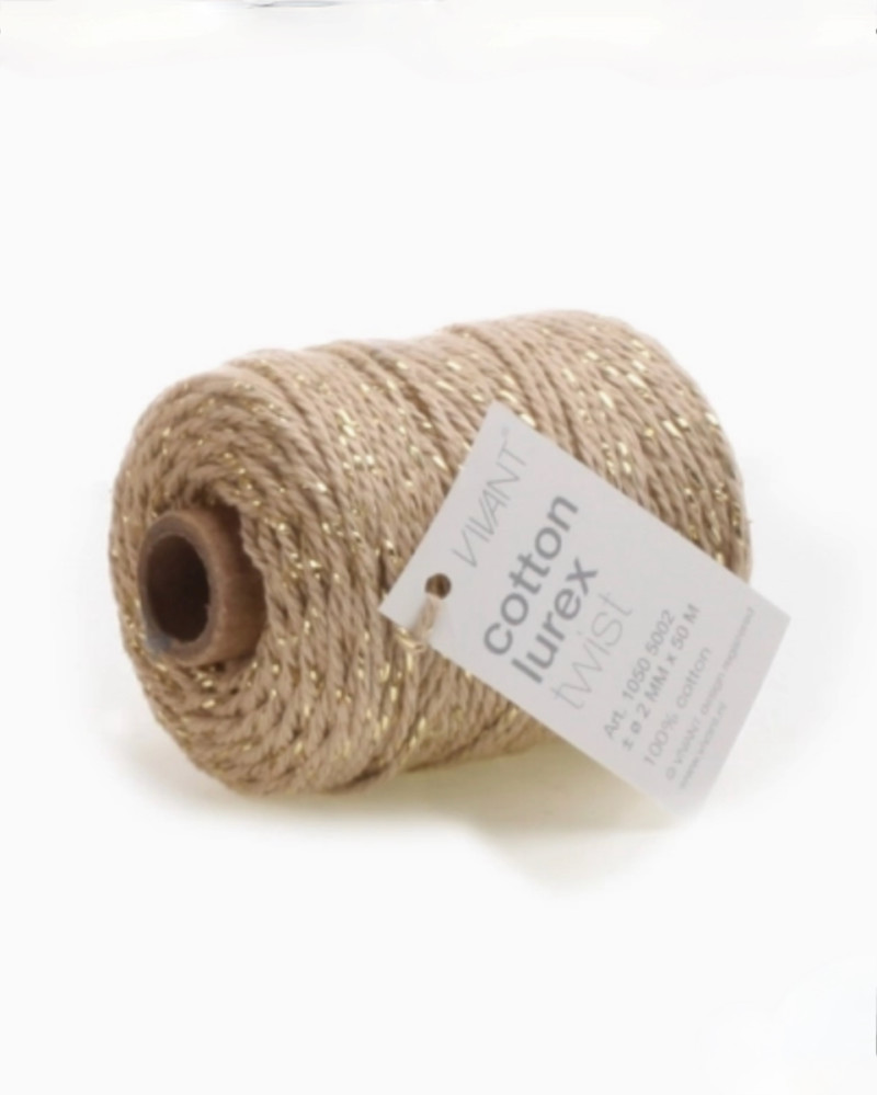 Lurex cord 50 m - taupe